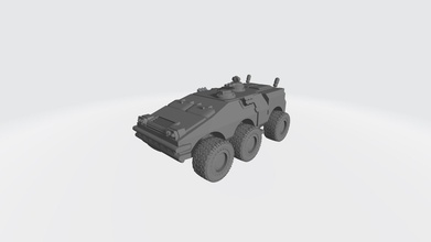 vtraxx 6x6 wheeled atv - wargaming3d miniature wargamming 6mm, atv, Sci-Fi 3d print model - Mito3D