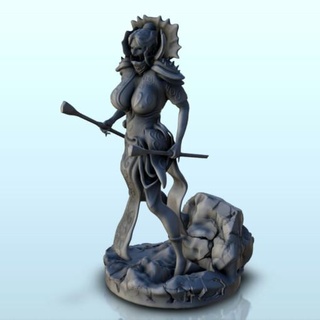 warrior woman double weapons long oriental dress 16 - wargaming3d Categories: 1:100 / 15mm, 1:56 28mm, 1:72 & 1:76 20mm, 1700-1900: Horse Musket, 500-1500: Medieval, DIGITAL STL FILES, Infantry/Figures age character dark diaroma european fantasy figure medieval middle mini miniatures resin rose rpg scenery statue terrain traditionnal village war miniature wargamming 3d print model - Mito3D
