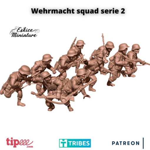 Wehrmacht askerler seri 2 28mm wargaming3d minyatür savaş oyunları Etiket bisikletçi 3D print model - Mito3D