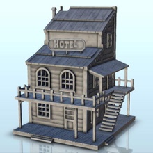 batı otel balkon yanal merdiven 8 wargaming3d minyatür savaş oyunları aksesuarlarAltı silah yaş nın nin mimari Siyah su inşa etmek Bina inşaat tasarım çaresizler yapı uzak rakamlar oyun oyunlar 3d print model - Mito3D