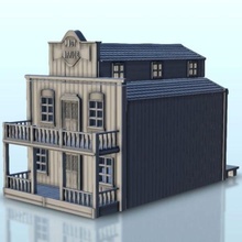 wild west post office building - wargaming3d miniature wargamming Age of Sigmar, America, american west, Architecture, Blackwater, bolt action, bounty hunters, building, california, cowboy, décor, Desperado, Flames War, Gulch, Gunfight, Gutshot, law men, modern, native americans, Old Chronicles, outlaws, red skins, rur, scenery, Six Gun Sound, tabletop, terrain, US, USA, warhammer, Western, 3d print model - Mito3D