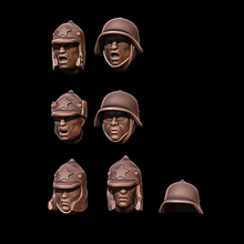 winter war soviet head set - wargaming3d 28mm miniature 1 56 scale designed conversions 3d print model - Mito3D