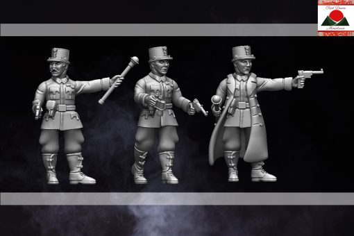 ww1 28mm Avusturya Macarca memurlar wargaming3d minyatür 3D print model - Mito3D