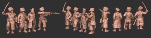 ww1 cossacksquad10 - wargaming3d Categories: 1:56 / 28mm, 1914-1918: WW1, DIGITAL STL FILES miniature wargamming 3d print model - Mito3D