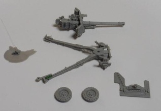 wwii british 6 pdr anti-tank gun version 1 56 scale - wargaming3d miniature wargamming : 1:56 / 28mm, 1:56, bolt action, British Army, Commonwealth, USA, WWII 3d print model - Mito3D