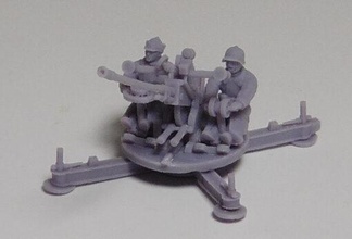 wwii russian 37mm aa gun crewed ground mounted 1-56 scale resin - wargaming3d miniature wargamming : 1:56 / 28mm, 1:56, bolt action, korean war, soviet army, WWII 3d print model - Mito3D