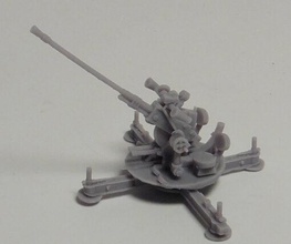 wwii russian 37mm aa gun ground mounted crew 1-56 scale - wargaming3d miniature wargamming : 1:56 / 28mm, 1:56, bolt action, korean war, soviet army, WWII 3d print model - Mito3D