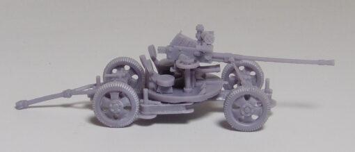 wwii russian 37mm aa gun towed wheeled carriage 1-56 scale - wargaming3d miniature wargamming : 1:56 / 28mm, 1:56, bolt action, korean war, soviet army, WWII 3d print model - Mito3D