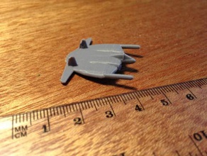 xf5u flying flapjack - wargaming3d 28mm miniature 3d print model - Mito3D