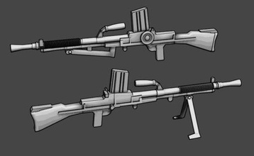 zb vz26 light machine gun - wargaming3d miniature wargamming gun, vz26, 3d print model - Mito3D