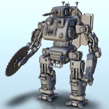 zahildín combate robot 23 wargaming3d miniatura juego guerra Futuro miniaturas science fiction ciencia ficción 3d print model - Mito3D