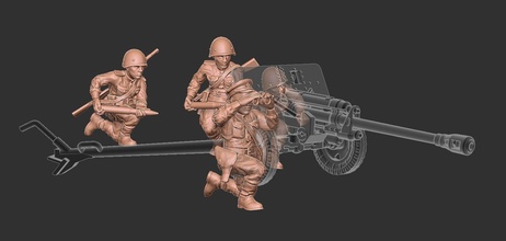 zis3summer gun - wargaming3d miniature wargamming 3d print model - Mito3D