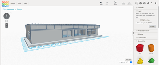 1 160 loja de conveniência brinquedos prédio posto gasolina store estrutura 3d print model - Mito3D