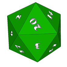 20 sided dice toys games 3d print model - Mito3D