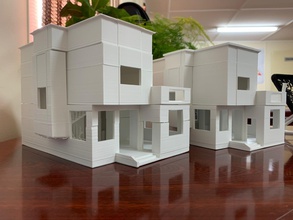 3 chambre à coucher housevilla art 3d print model - Mito3D