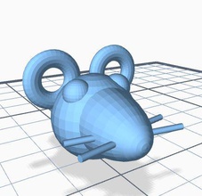 3d kit - mouse head key chain art 2020 mice rat 3d print model - Mito3D