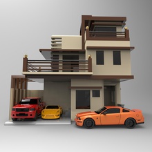 3d modern house art building 3d print model - Mito3D