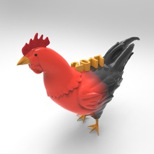 3d puzzle 2017 new year rooster toys 3d print model - Mito3D