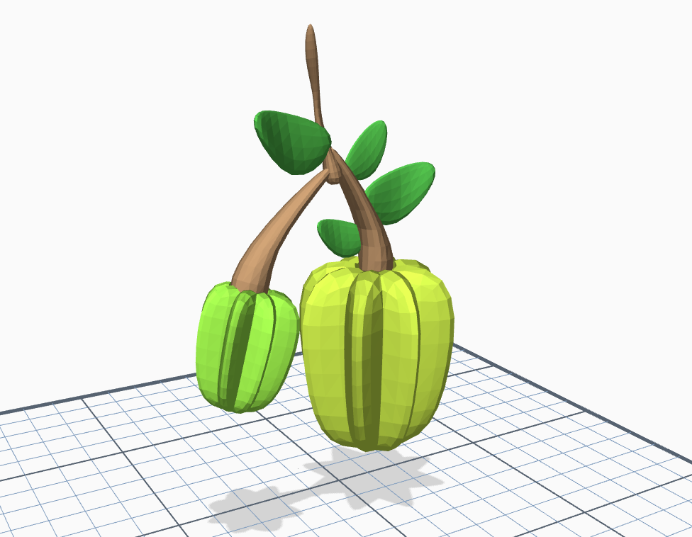 3dkit-Frucht-Sternfrucht - Spielzeug 3d-kit Obst grün Natur star Frucht gelb 3D print model - Mito3D