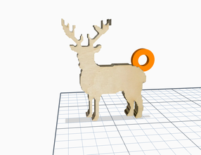 3dkit - christmas reindeer housewares decor ornament 3d print model - Mito3D