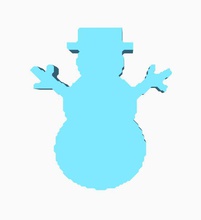 3dkit - natal e boneco de neve a arte árvore 3d print model - Mito3D