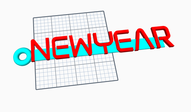 3dkit -newyear-keychain 2 art 2020 keychain new year rat 3d print model - Mito3D