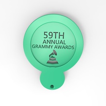 59th annual grammy award Schablone Haushaltswaren awards auf der 3d print model - Mito3D