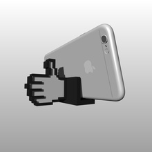 8 bit thumbs phone stand gadgets 8bit phonestand smartphone thumbsup 3d print model - Mito3D