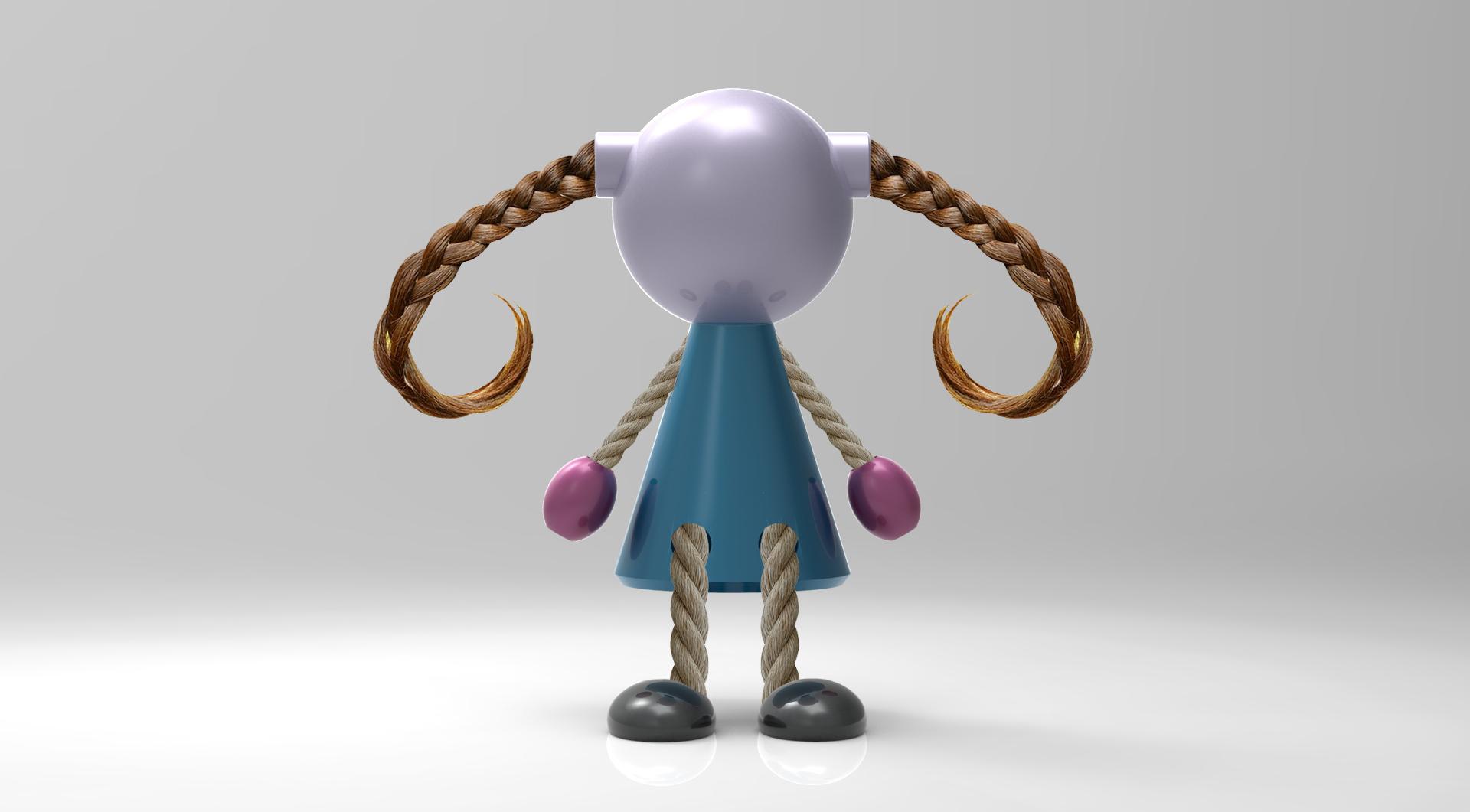 abnay - boneca de cadeias caracteres brinquedos brinquedo 3D print model - Mito3D