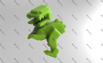 action-dino - Spielzeug Aktion dino Dinosaurier Abbildung grün Kunststoff 3d print model - Mito3D