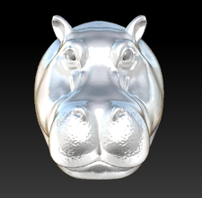 african animal-hippo-1 toys nobel sla 3d print model - Mito3D