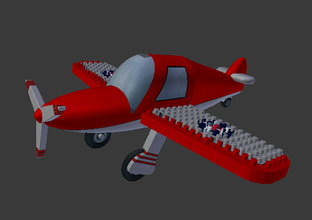 Flugzeug - Spielzeug Luft-Handwerk Farbe Farbe-Modell lego pilot 3d print model - Mito3D