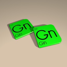 alcoholic beverage coaster - gin housewares 3d print model - Mito3D