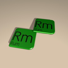 alcoholic beverage coaster - rum housewares 3d print model - Mito3D