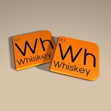 alcoholic beverage coaster - whiskey housewares 3d print model - Mito3D