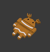 android phone stand 1 gadgets chocolate color cookie mixed bag textures 3d print model - Mito3D