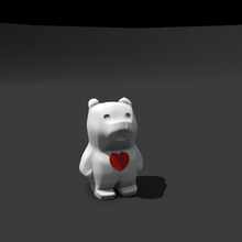 another bear heart 20 duo 3d print model - Mito3D
