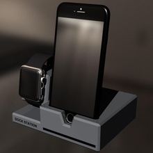 apple iphone 6 holder office watch 3d print model - Mito3D