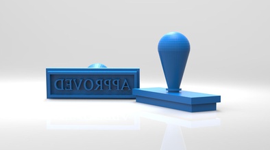 approved stamp office approval 3d print model - Mito3D