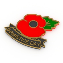 armistice day poppy badge fashion armisticeday lestweforget remembranceday 3d print model - Mito3D