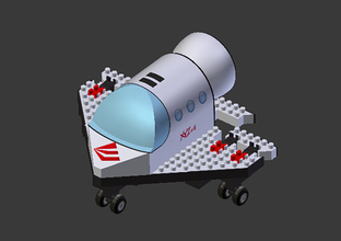 el astronauta de la nave espacial los juguetes color modelo lego 3d print model - Mito3D