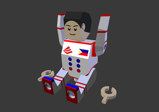 el astronauta los juguetes color modelo de lego carácter 3d print model - Mito3D