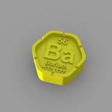 ba - baryum blok eğitim kimya elemanları periyodik tablo 3d print model - Mito3D