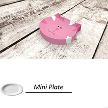 baby plate housewares cat color cute pink 3d print model - Mito3D