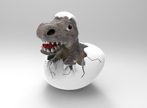 bébé rex les jouets animal couleur la créature dinosaure figurines lizzard t-rex 3d print model - Mito3D