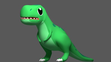 baby trex - Spielzeug Farbe Dinosaurier 3d print model - Mito3D