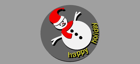 badge - snowman art christmas 3d print model - Mito3D