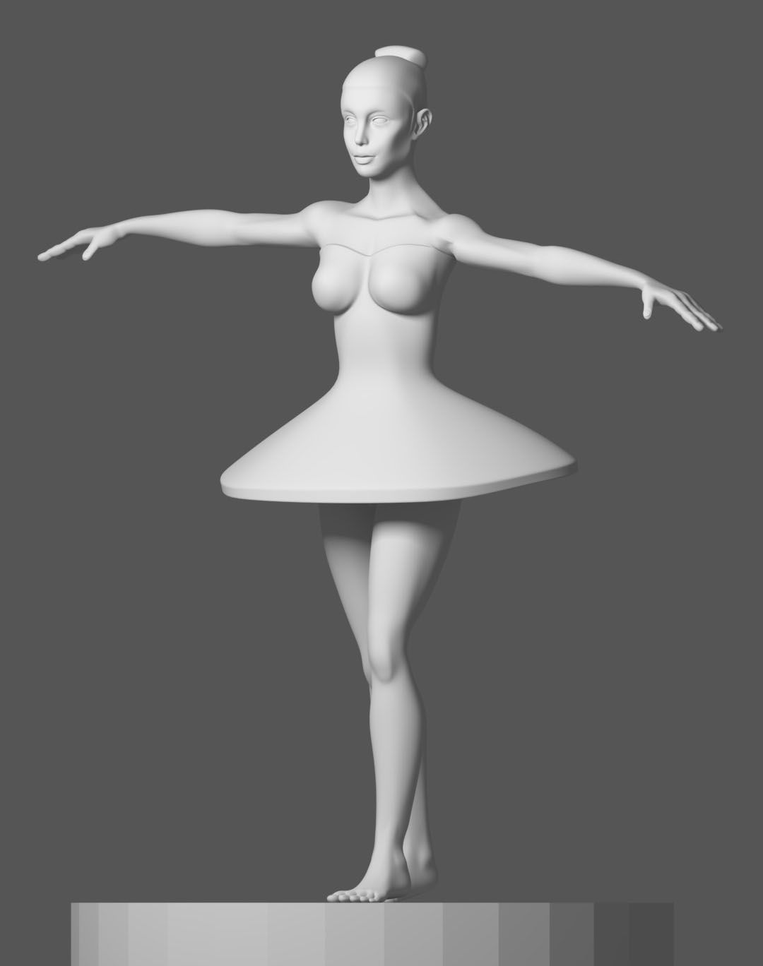balerin heykelcik sanat ekran 3D print model - Mito3D