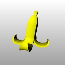 buccia di banana phone stand gadget la telefono 3d print model - Mito3D