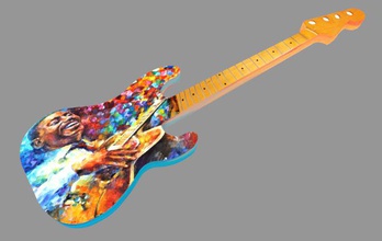 bass-Gitarre - Spielzeug bass Farbe Gitarre mixed bag 3d print model - Mito3D